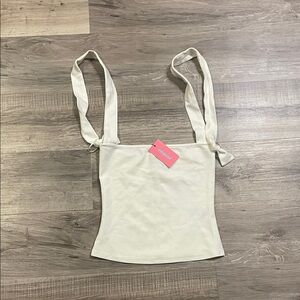 Brand new women’s white Lola ribbed edikted tank top